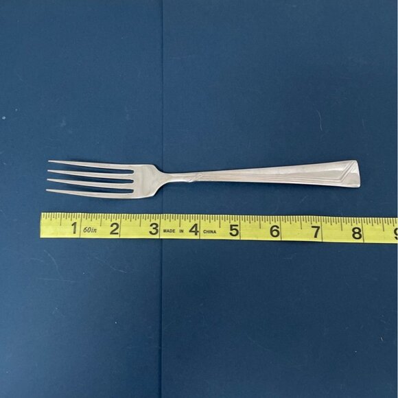 Vintage Oneida Community Era Pattern Dinner Forks Set of 2 Silverplate Art Deco - Picture 5 of 6